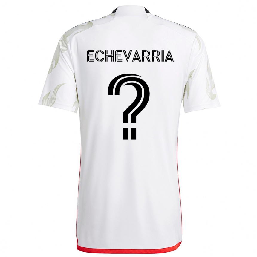 Niño Fútbol Camiseta Diego Echevarria #0 Blanco Rojo Negro 2ª Equipación 2024/25 Perú