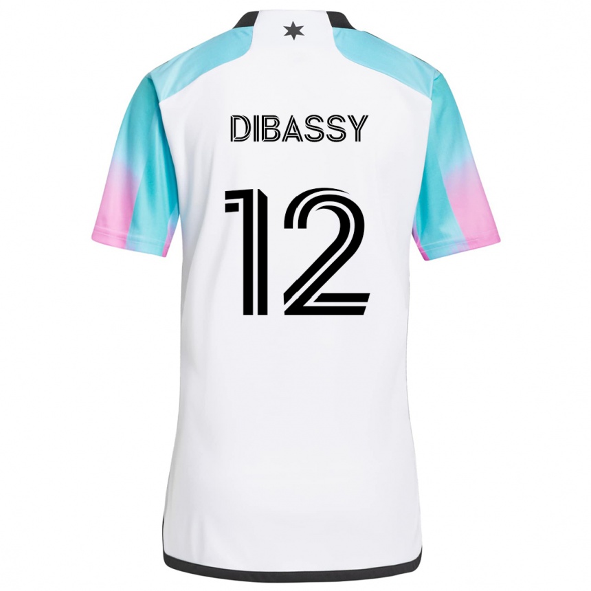 Niño Fútbol Camiseta Bakaye Dibassy #12 Blanco Azul Negro 2ª Equipación 2024/25 Perú