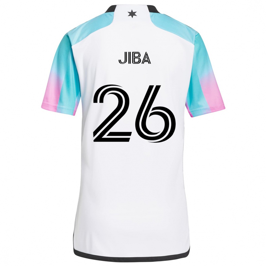 Niño Fútbol Camiseta Ryen Jiba #26 Blanco Azul Negro 2ª Equipación 2024/25 Perú