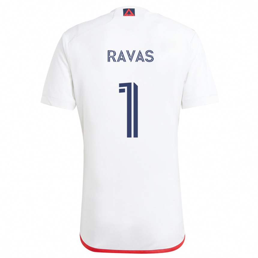 Niño Fútbol Camiseta Henrich Ravas #1 Blanco Rojo 2ª Equipación 2024/25 Perú