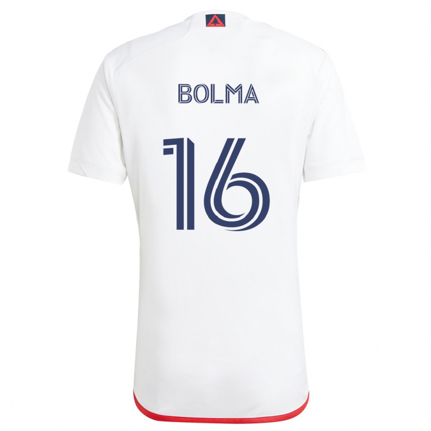 Niño Fútbol Camiseta Josh Bolma #16 Blanco Rojo 2ª Equipación 2024/25 Perú