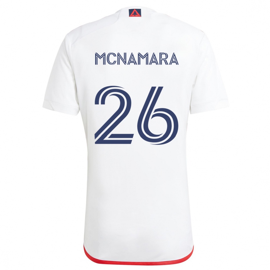 Niño Fútbol Camiseta Tommy Mcnamara #26 Blanco Rojo 2ª Equipación 2024/25 Perú