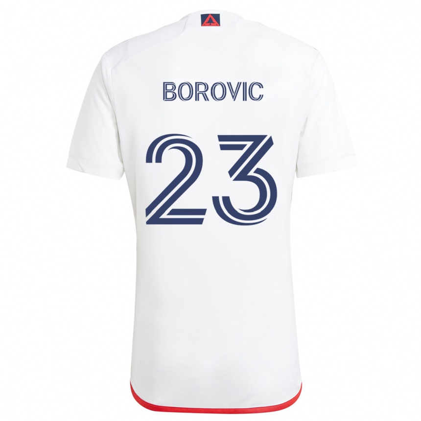 Niño Fútbol Camiseta Luka Borovic #23 Blanco Rojo 2ª Equipación 2024/25 Perú