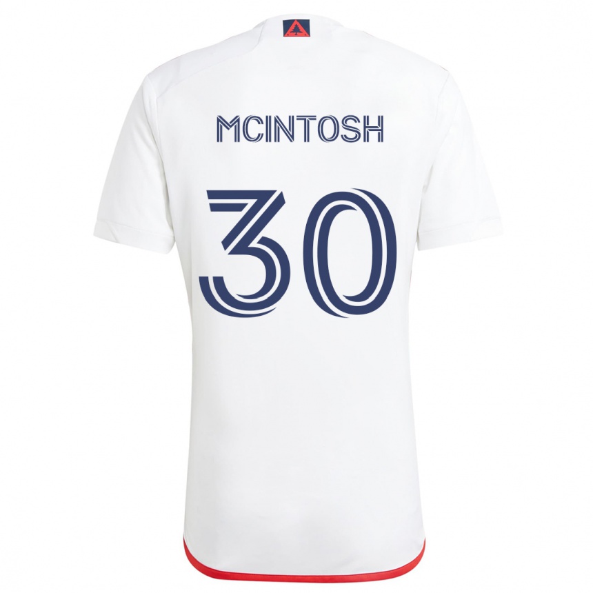 Niño Fútbol Camiseta Damario Mcintosh #30 Blanco Rojo 2ª Equipación 2024/25 Perú