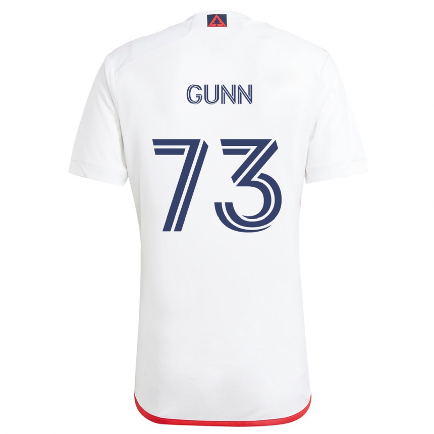 Niño Fútbol Camiseta Jd Gunn #73 Blanco Rojo 2ª Equipación 2024/25 Perú