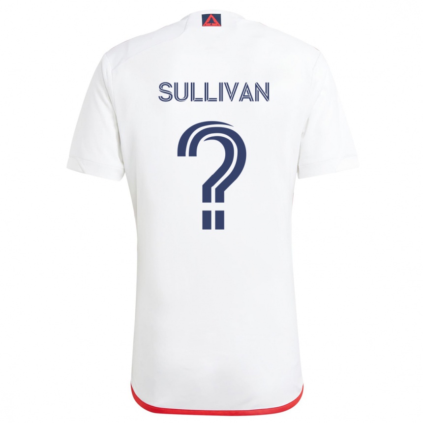 Niño Fútbol Camiseta Mason Sullivan #0 Blanco Rojo 2ª Equipación 2024/25 Perú