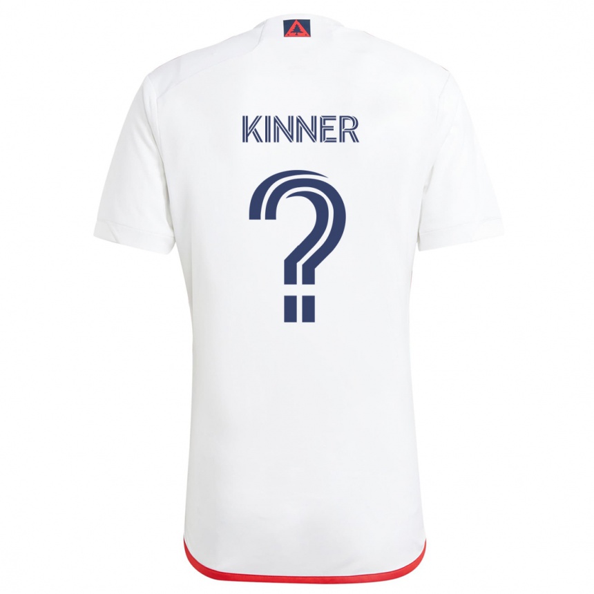 Niño Fútbol Camiseta Sage Kinner #0 Blanco Rojo 2ª Equipación 2024/25 Perú