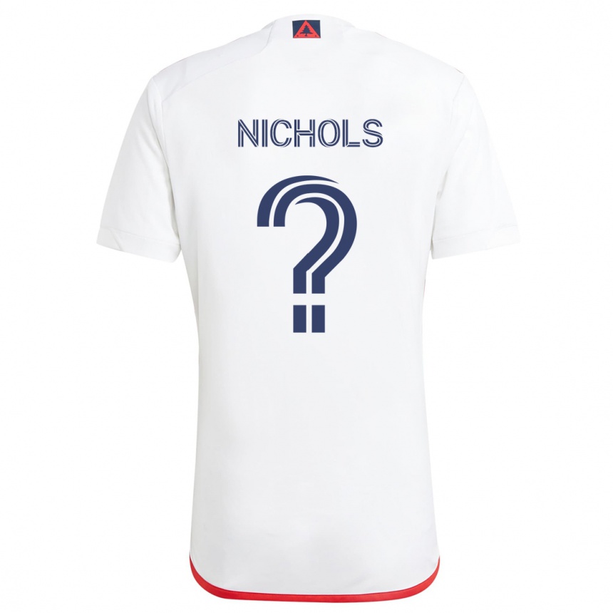 Niño Fútbol Camiseta Robert Nichols #0 Blanco Rojo 2ª Equipación 2024/25 Perú