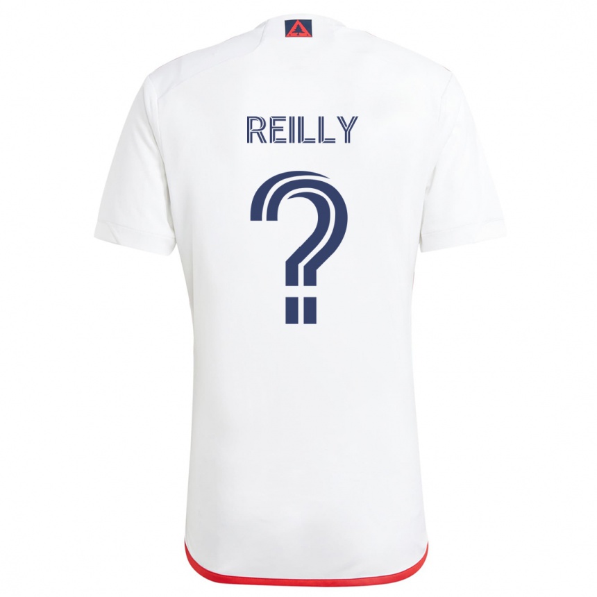 Niño Fútbol Camiseta Aidan Reilly #0 Blanco Rojo 2ª Equipación 2024/25 Perú