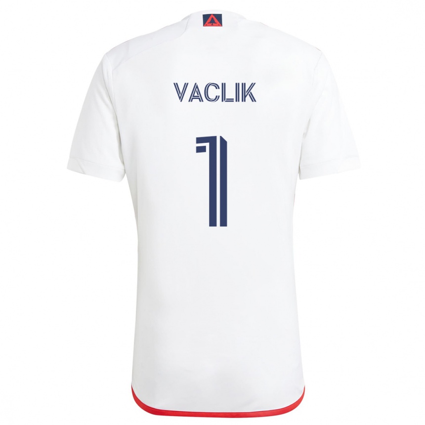 Niño Fútbol Camiseta Tomas Vaclik #1 Blanco Rojo 2ª Equipación 2024/25 Perú