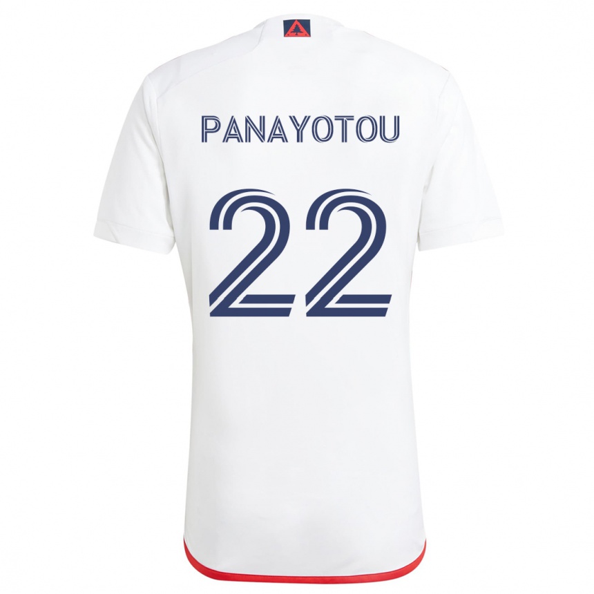 Niño Fútbol Camiseta Jack Panayotou #22 Blanco Rojo 2ª Equipación 2024/25 Perú