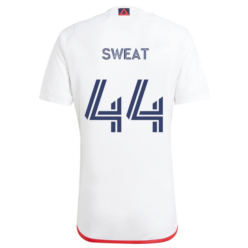 Niño Fútbol Camiseta Ben Sweat #44 Blanco Rojo 2ª Equipación 2024/25 Perú