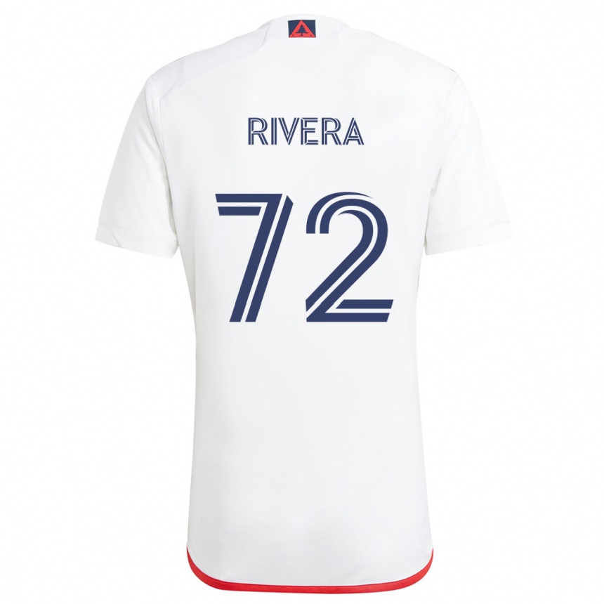 Niño Fútbol Camiseta Damián Rivera #72 Blanco Rojo 2ª Equipación 2024/25 Perú