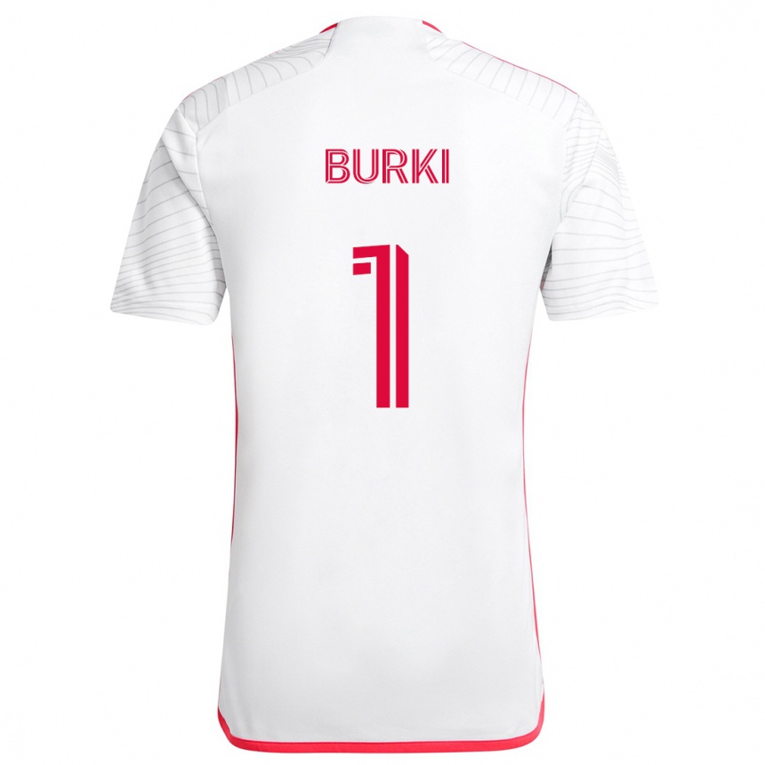 Niño Fútbol Camiseta Roman Bürki #1 Blanco Rojo 2ª Equipación 2024/25 Perú