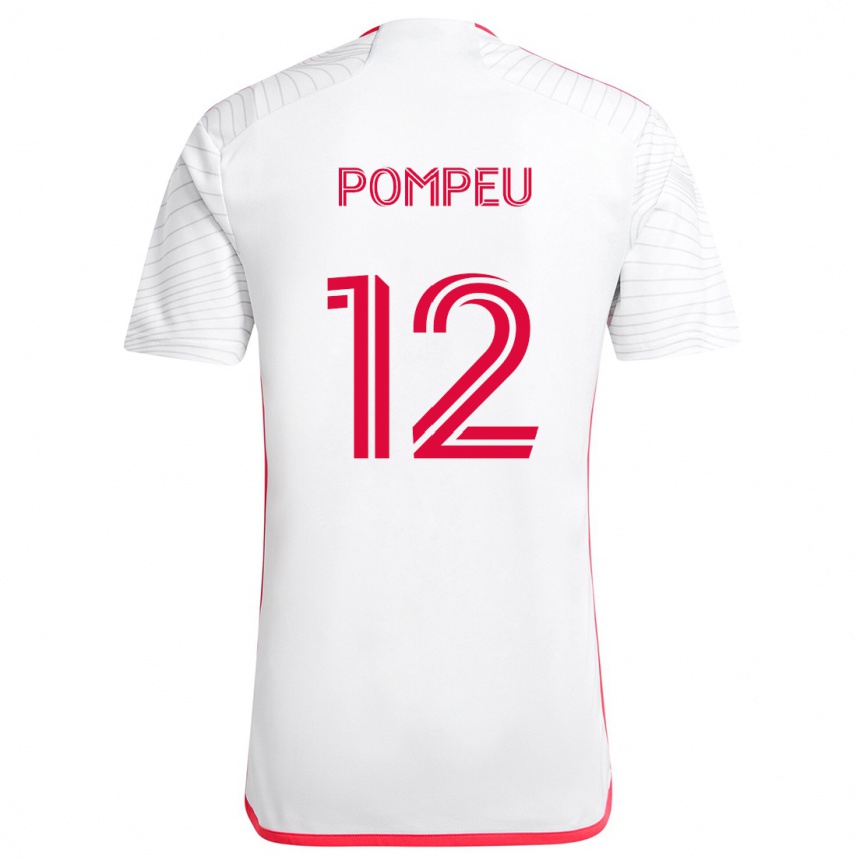 Niño Fútbol Camiseta Célio Pompeu #12 Blanco Rojo 2ª Equipación 2024/25 Perú