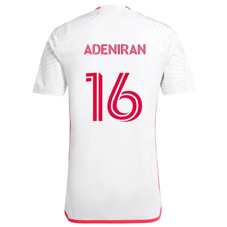 Niño Fútbol Camiseta Samuel Adeniran #16 Blanco Rojo 2ª Equipación 2024/25 Perú