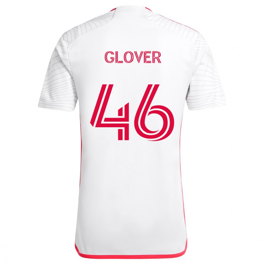 Niño Fútbol Camiseta Caden Glover #46 Blanco Rojo 2ª Equipación 2024/25 Perú