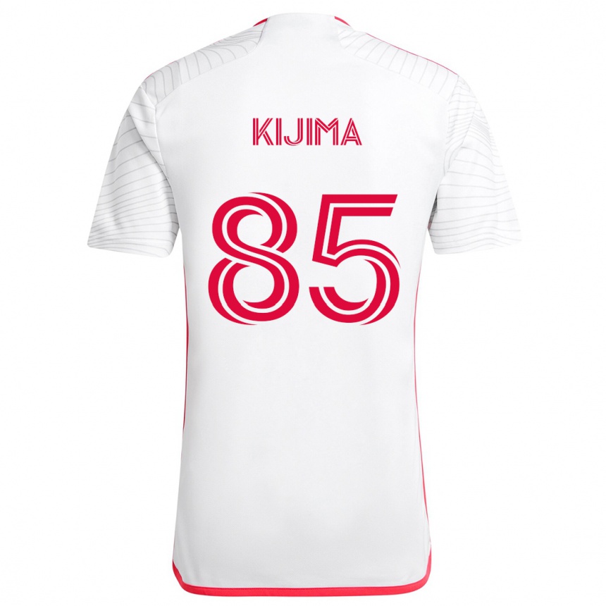 Niño Fútbol Camiseta Hosei Kijima #85 Blanco Rojo 2ª Equipación 2024/25 Perú