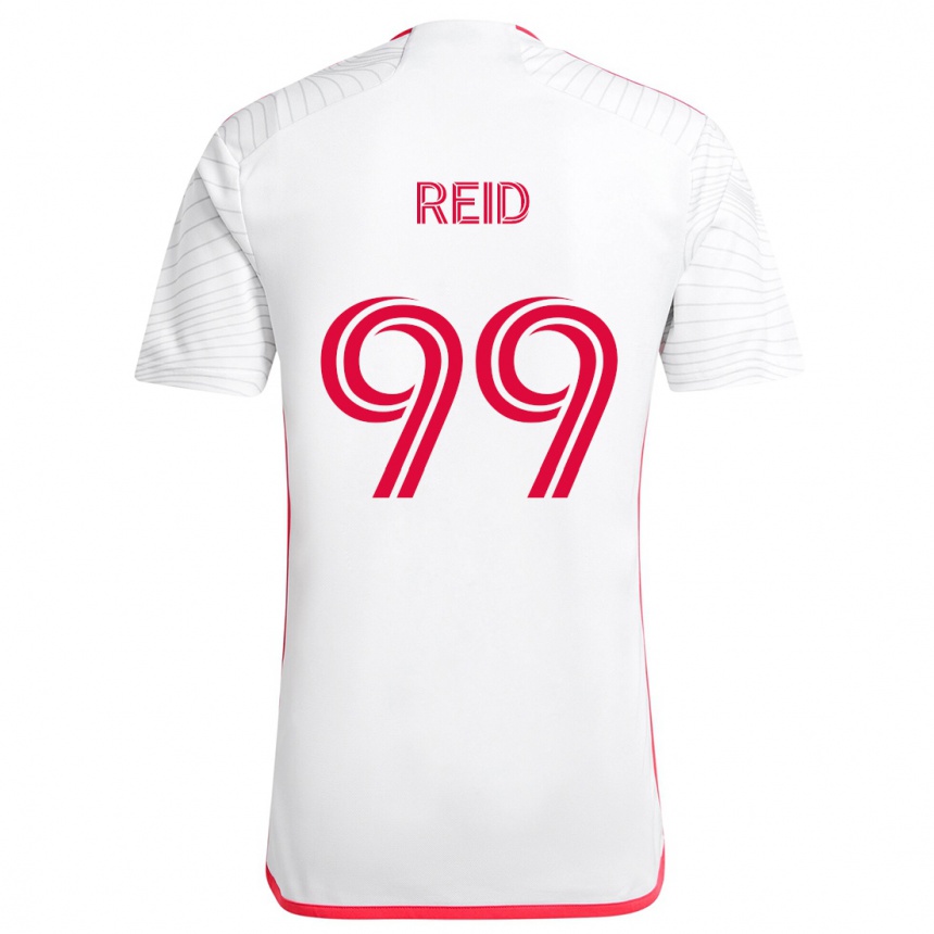 Niño Fútbol Camiseta Jayden Reid #99 Blanco Rojo 2ª Equipación 2024/25 Perú