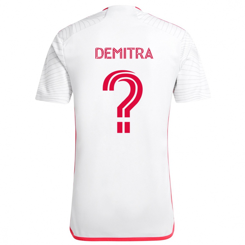 Niño Fútbol Camiseta Lucas Demitra #0 Blanco Rojo 2ª Equipación 2024/25 Perú