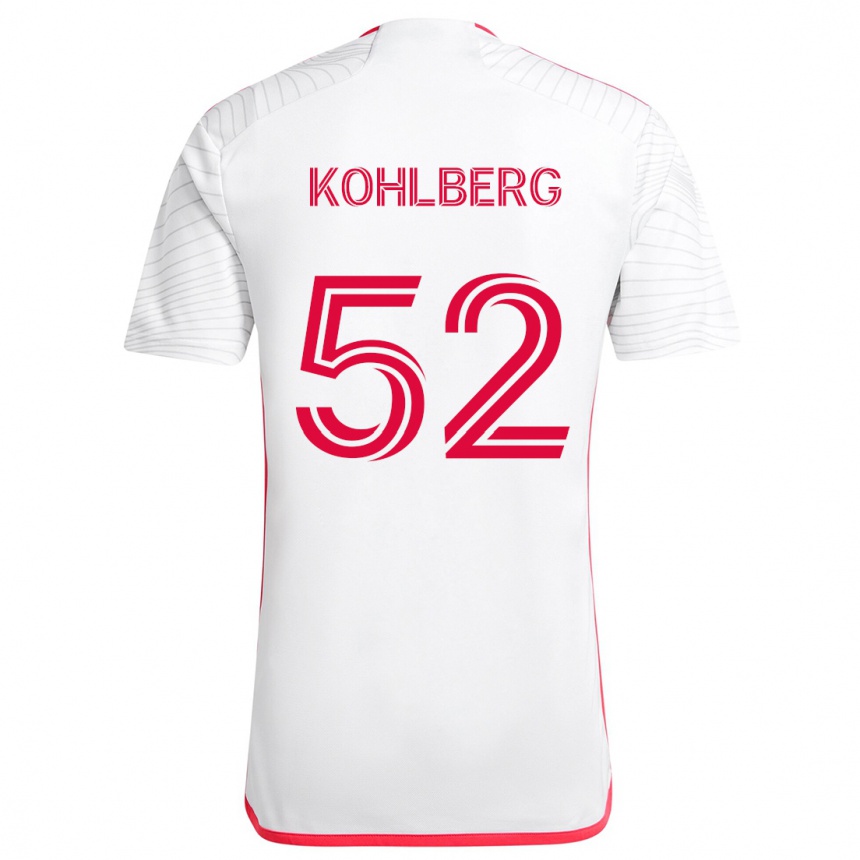 Niño Fútbol Camiseta Andrew Kohlberg #52 Blanco Rojo 2ª Equipación 2024/25 Perú