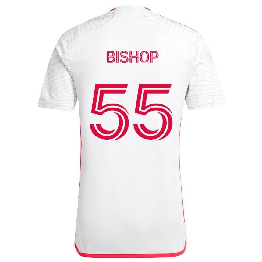 Niño Fútbol Camiseta Nick Bishop #55 Blanco Rojo 2ª Equipación 2024/25 Perú