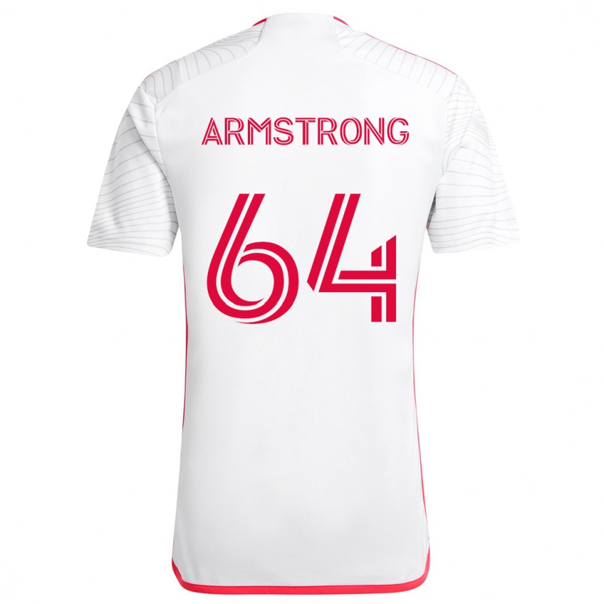 Niño Fútbol Camiseta Dida Armstrong #64 Blanco Rojo 2ª Equipación 2024/25 Perú