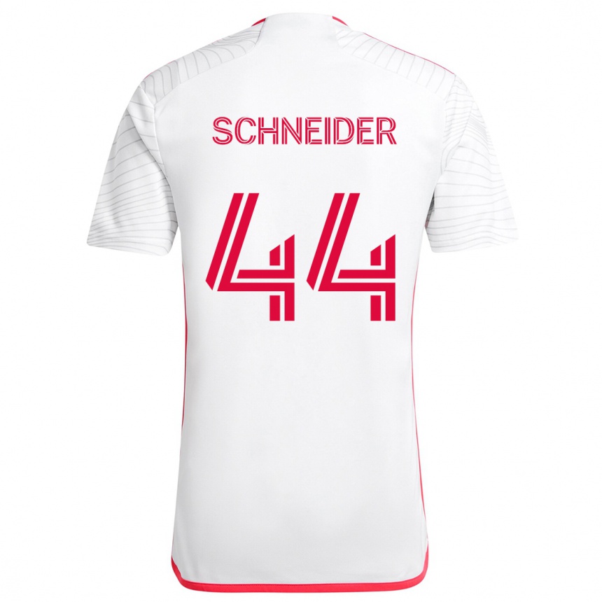 Niño Fútbol Camiseta Max Schneider #44 Blanco Rojo 2ª Equipación 2024/25 Perú