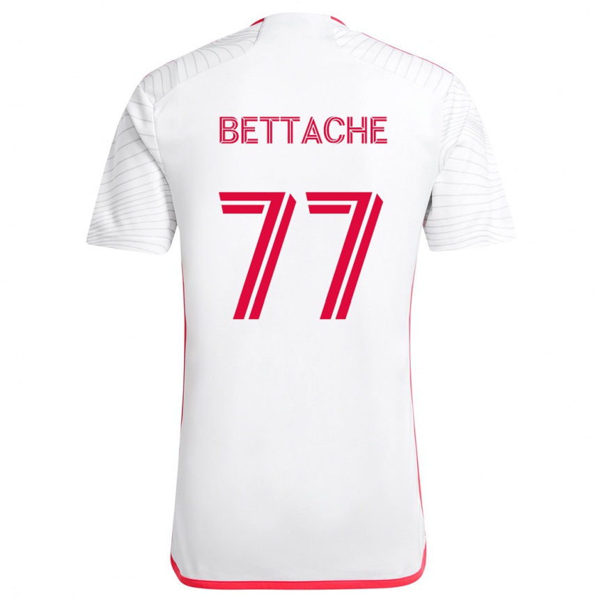 Niño Fútbol Camiseta Faysal Bettache #77 Blanco Rojo 2ª Equipación 2024/25 Perú