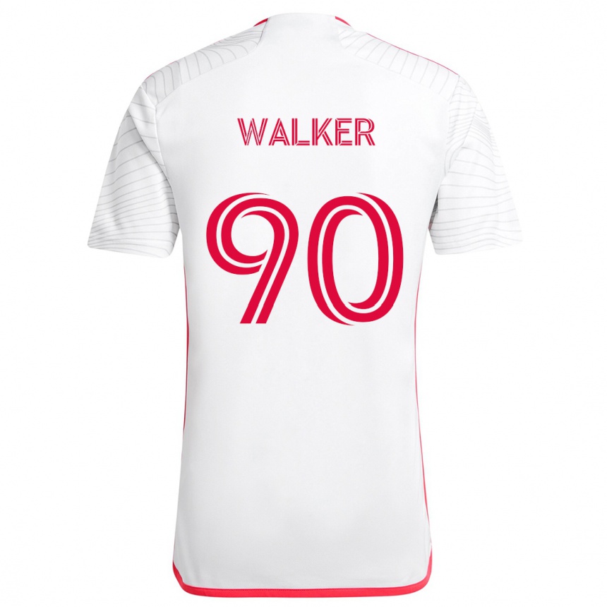 Niño Fútbol Camiseta Eric Walker #90 Blanco Rojo 2ª Equipación 2024/25 Perú