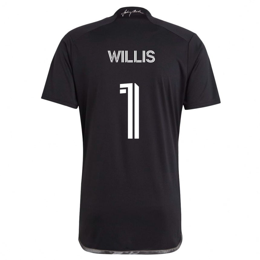 Niño Fútbol Camiseta Joe Willis #1 Negro 2ª Equipación 2024/25 Perú