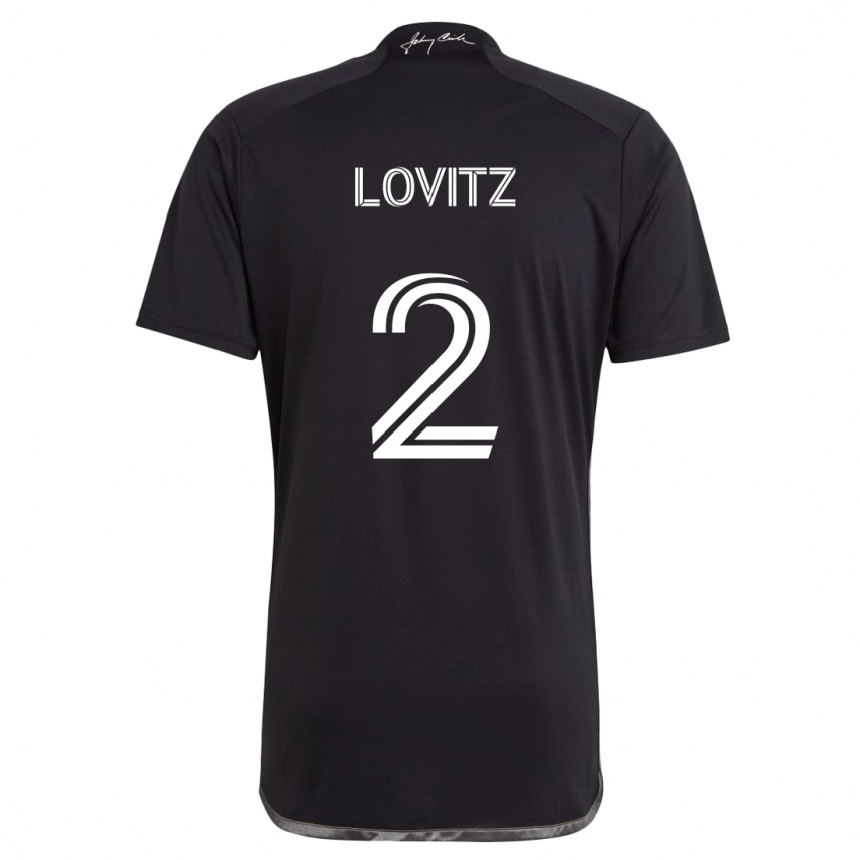 Niño Fútbol Camiseta Daniel Lovitz #2 Negro 2ª Equipación 2024/25 Perú