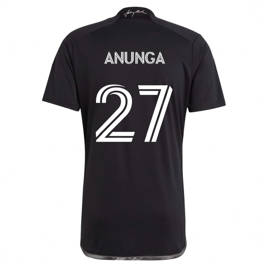 Niño Fútbol Camiseta Tah Anunga #27 Negro 2ª Equipación 2024/25 Perú