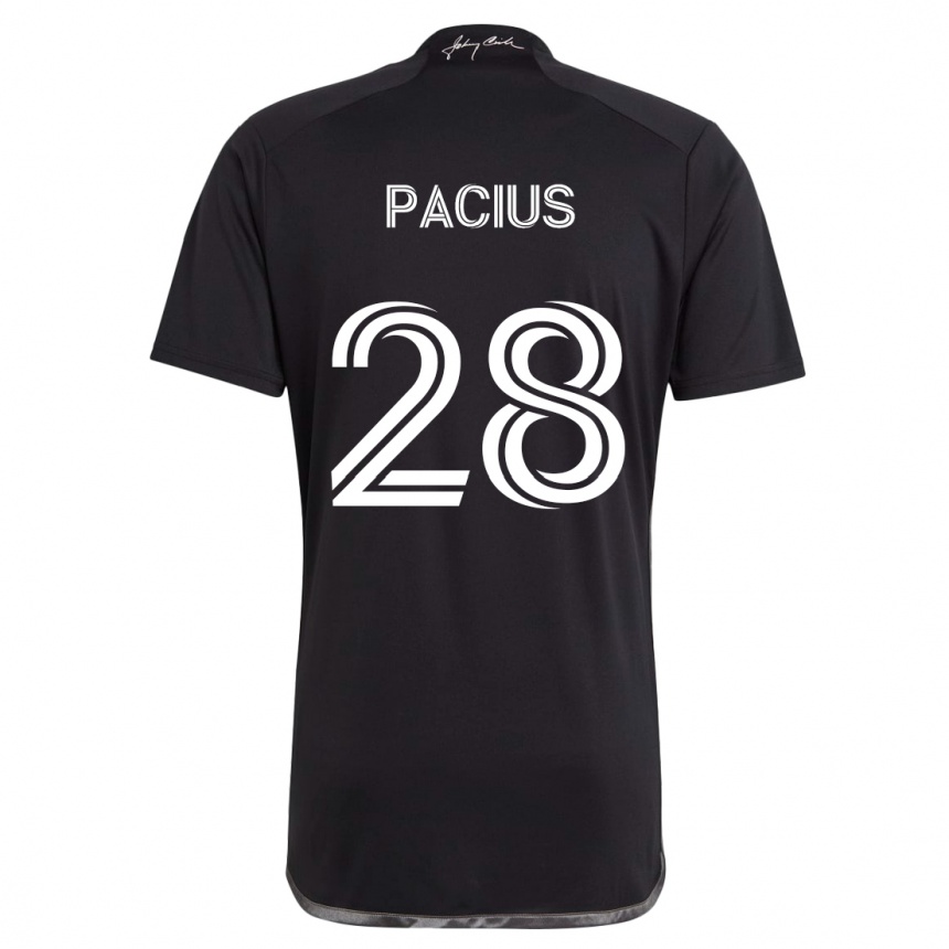 Niño Fútbol Camiseta Woobens Pacius #28 Negro 2ª Equipación 2024/25 Perú