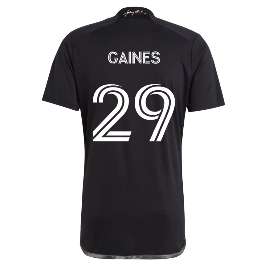 Niño Fútbol Camiseta Julian Gaines #29 Negro 2ª Equipación 2024/25 Perú