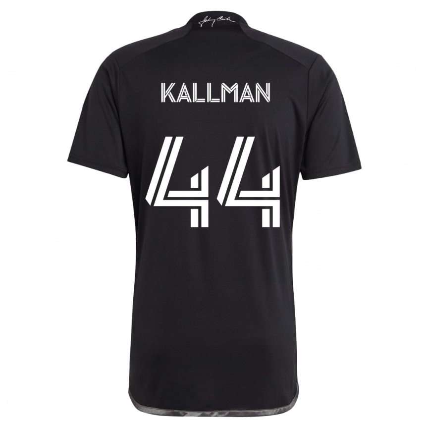 Niño Fútbol Camiseta Brent Kallman #44 Negro 2ª Equipación 2024/25 Perú