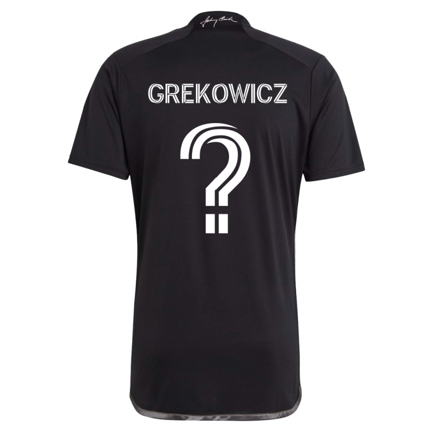 Niño Fútbol Camiseta Jacob Grekowicz #0 Negro 2ª Equipación 2024/25 Perú