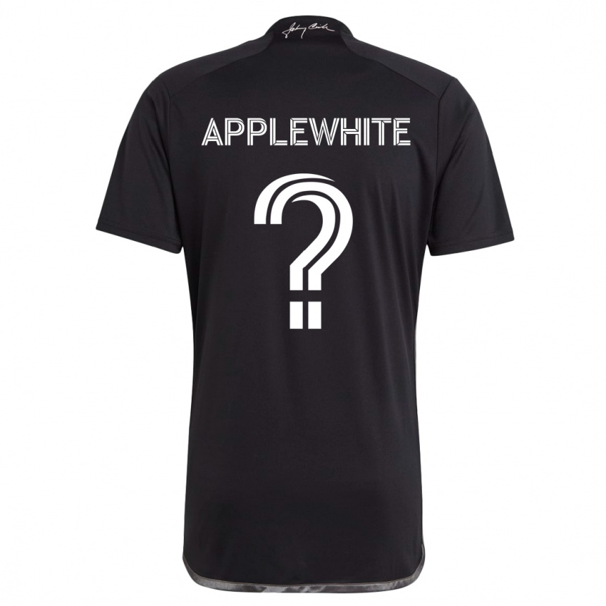 Niño Fútbol Camiseta Christopher Applewhite #0 Negro 2ª Equipación 2024/25 Perú