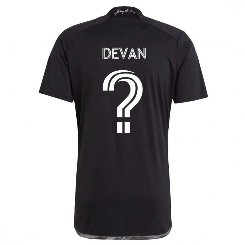 Niño Fútbol Camiseta Liam Devan #0 Negro 2ª Equipación 2024/25 Perú