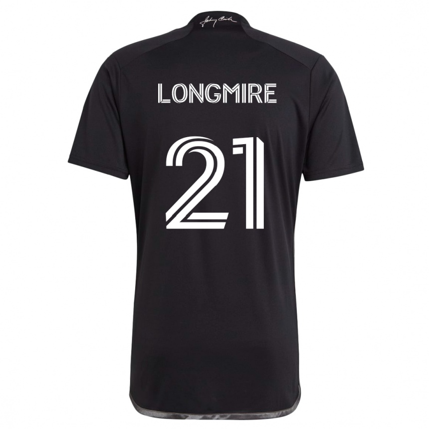 Niño Fútbol Camiseta Ahmed Longmire #21 Negro 2ª Equipación 2024/25 Perú