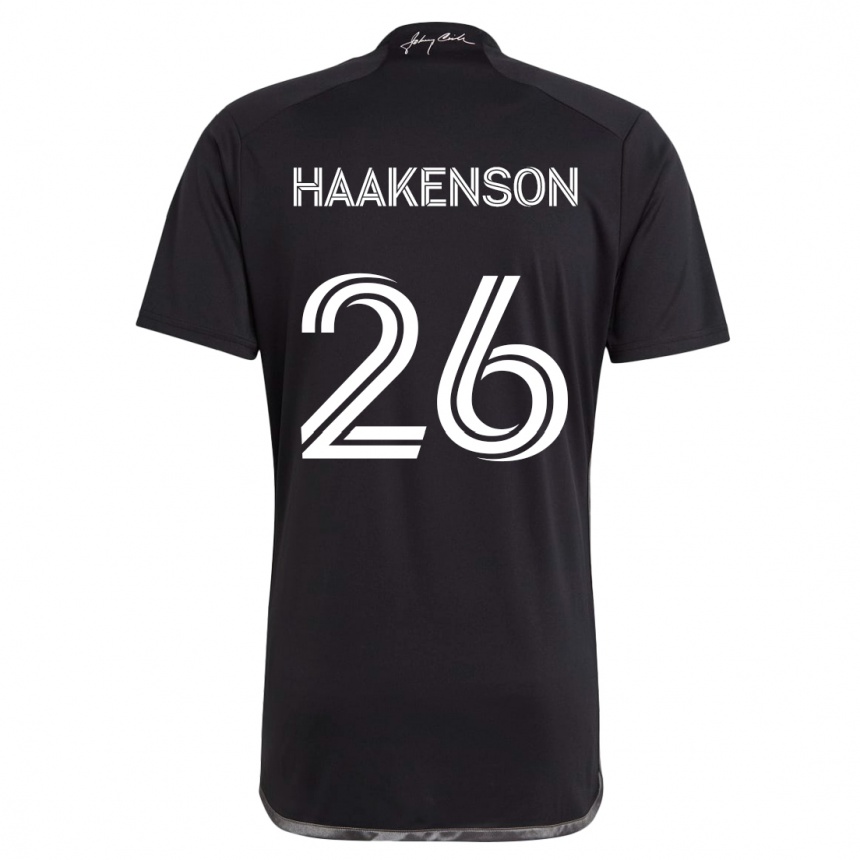 Niño Fútbol Camiseta Luke Haakenson #26 Negro 2ª Equipación 2024/25 Perú