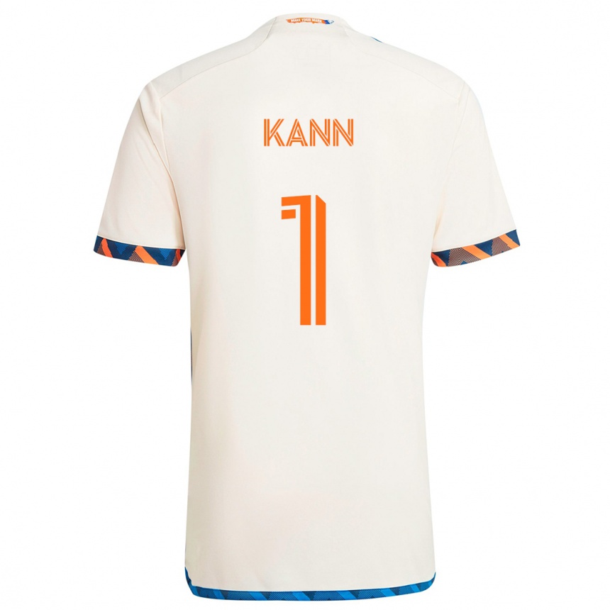 Niño Fútbol Camiseta Alec Kann #1 Blanco Naranja 2ª Equipación 2024/25 Perú