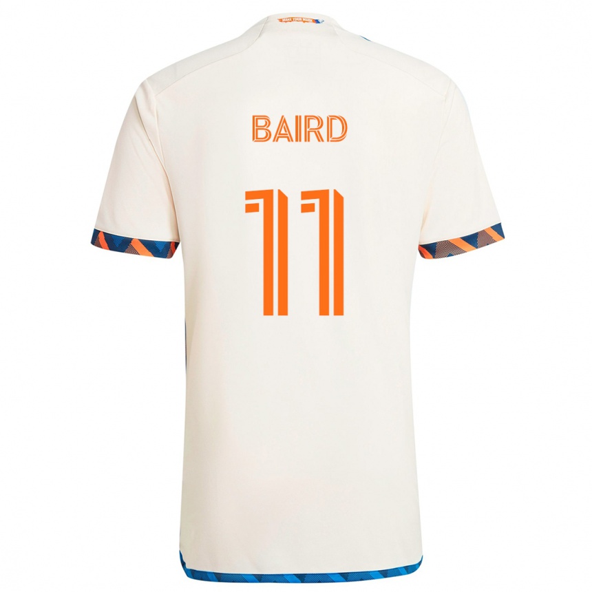 Niño Fútbol Camiseta Corey Baird #11 Blanco Naranja 2ª Equipación 2024/25 Perú