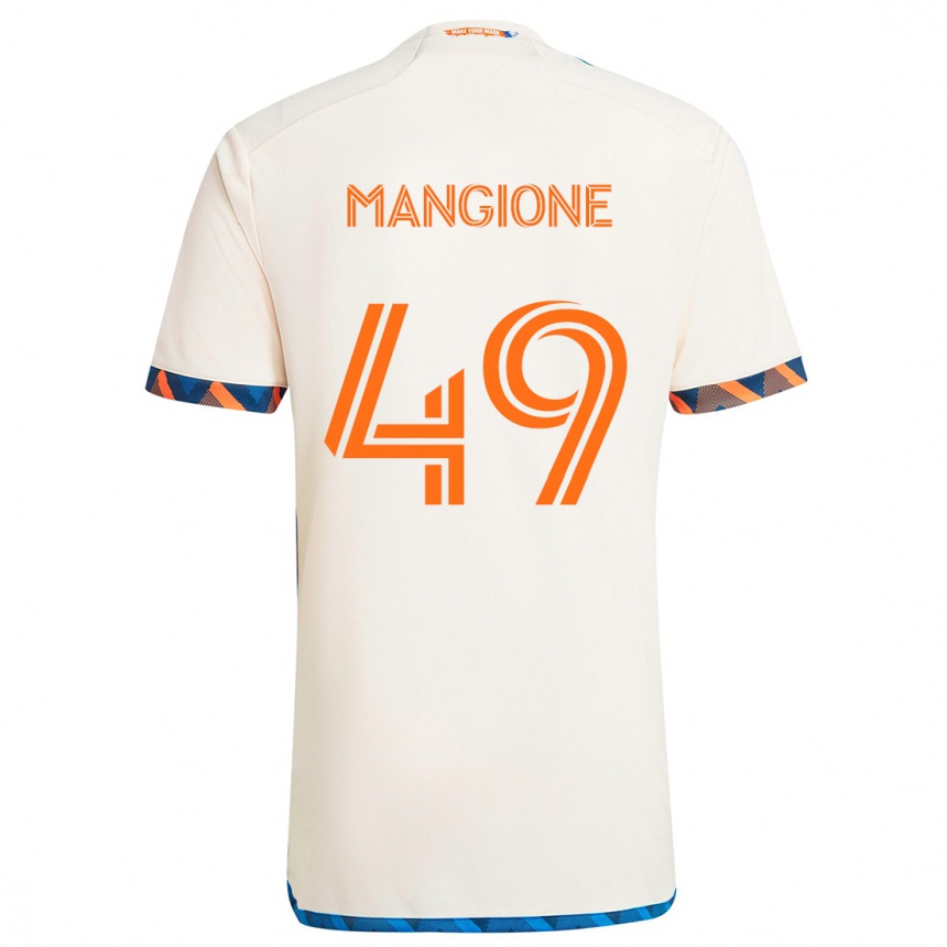 Niño Fútbol Camiseta Peter Mangione #49 Blanco Naranja 2ª Equipación 2024/25 Perú