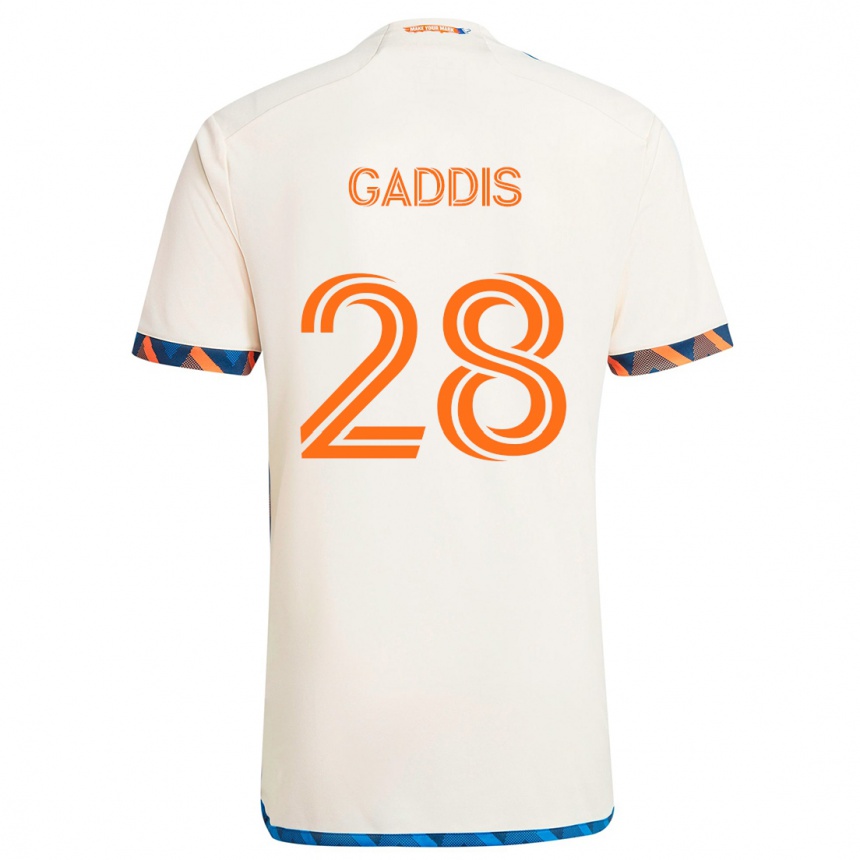 Niño Fútbol Camiseta Raymon Gaddis #28 Blanco Naranja 2ª Equipación 2024/25 Perú