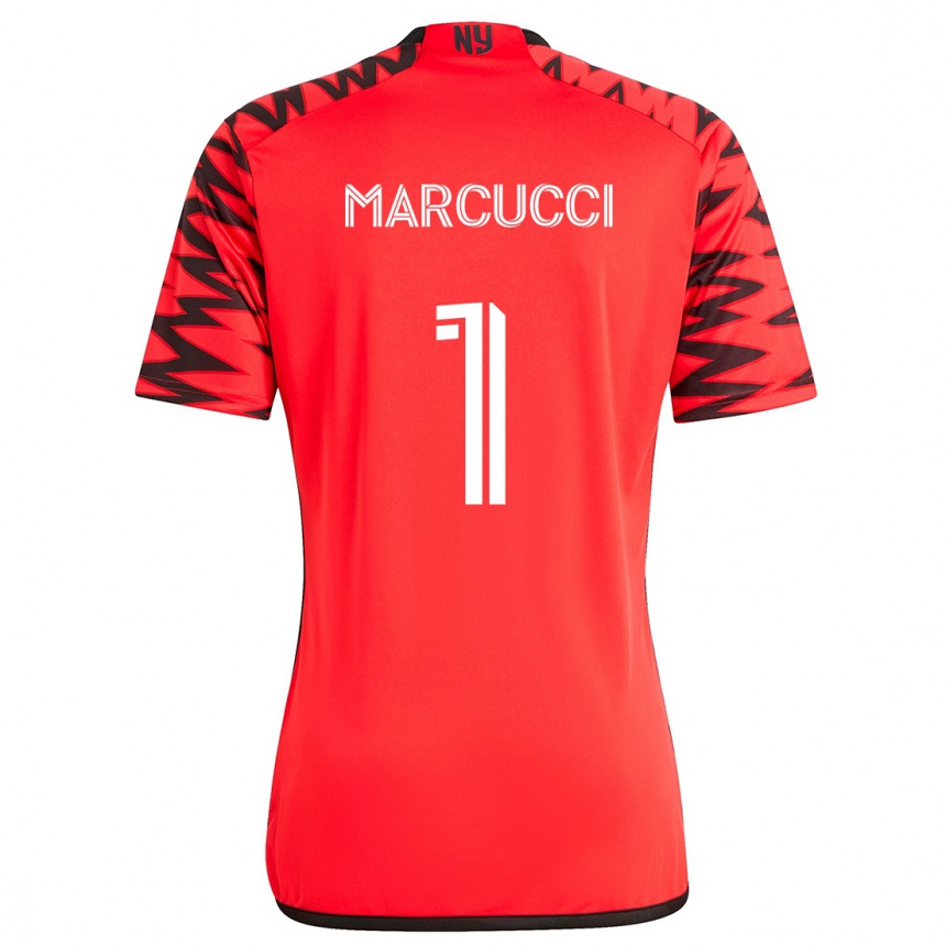 Niño Fútbol Camiseta Aj Marcucci #1 Rojo Negro Blanco 2ª Equipación 2024/25 Perú