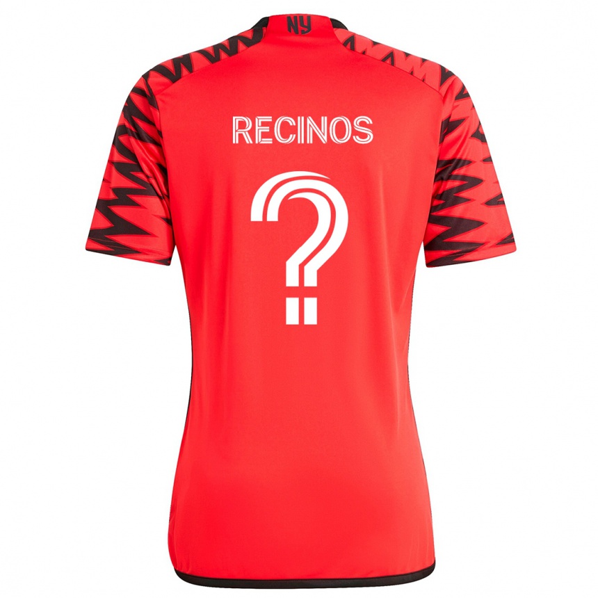 Niño Fútbol Camiseta Arian Recinos #0 Rojo Negro Blanco 2ª Equipación 2024/25 Perú