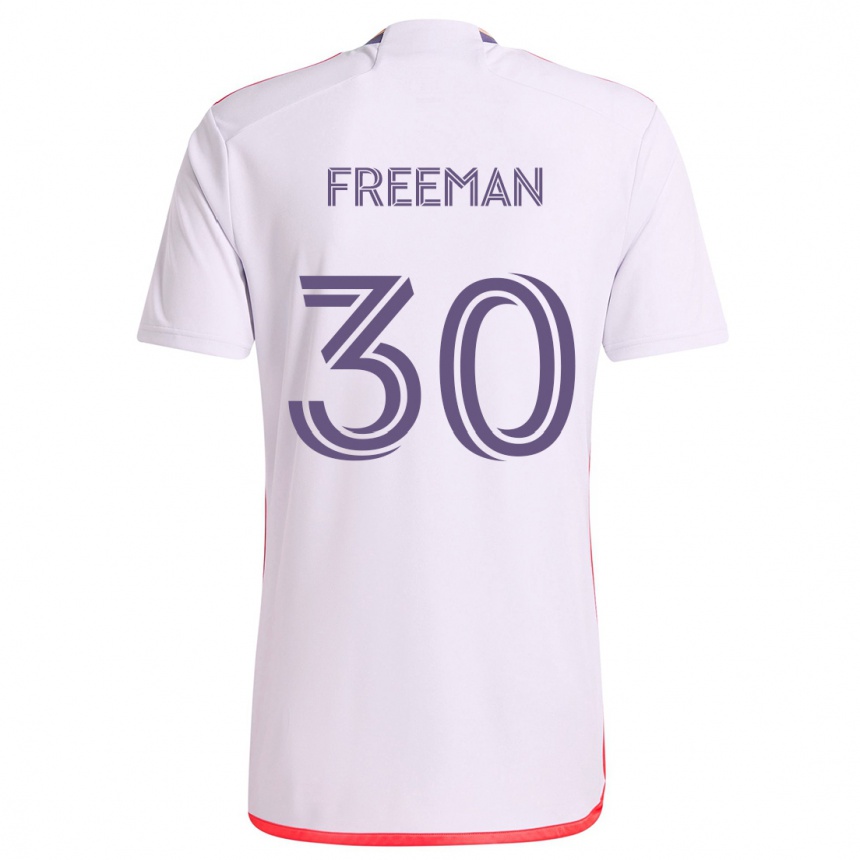 Niño Fútbol Camiseta Alex Freeman #30 Blanco Rojo Púrpura 2ª Equipación 2024/25 Perú