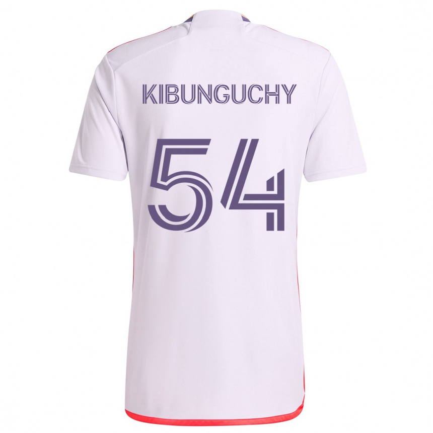 Niño Fútbol Camiseta Nabi Kibunguchy #54 Blanco Rojo Púrpura 2ª Equipación 2024/25 Perú