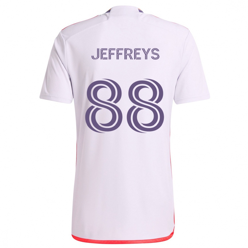 Niño Fútbol Camiseta Tj Jeffreys #88 Blanco Rojo Púrpura 2ª Equipación 2024/25 Perú